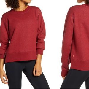 Zella Nola High/Low Sweatshirt Ruby Red XS